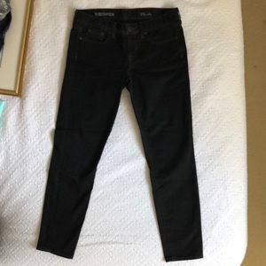 Jcrew toothpick ankle black jeans 29